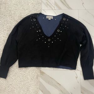 WILDFOX studded cropped sweater / sweatshirt